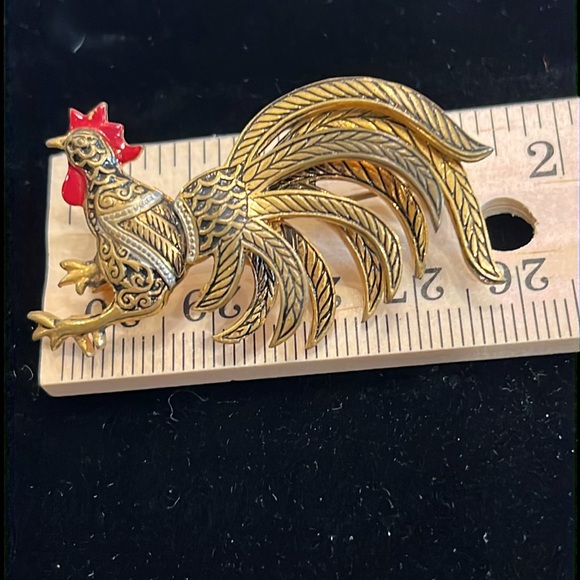 Vintage Brooches/Pins set of 3. Roaster Toledo Spain, Turtle Pell & Squirrel. - Picture 7 of 15